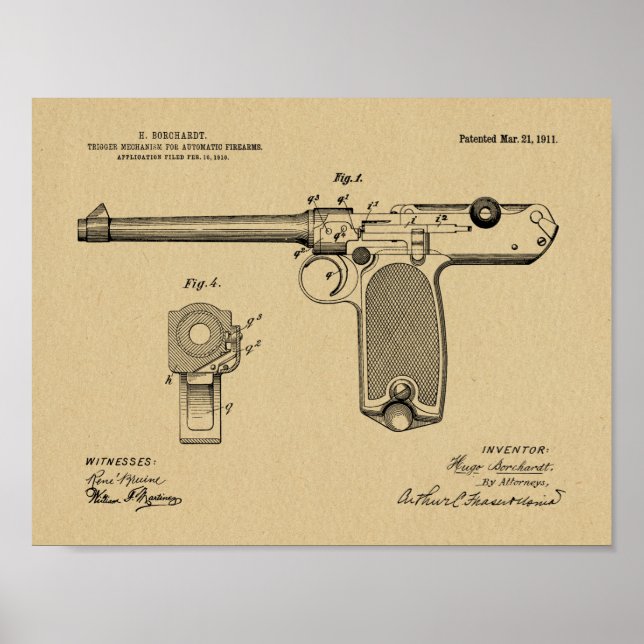 1911 Impression automatique de dessin d'art de pis (Devant)