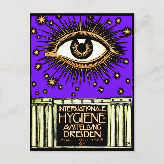 1911 International Hygiene Conference Dresden Postcard (Front)