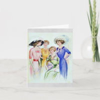 1911 Vintage Fashion Card
