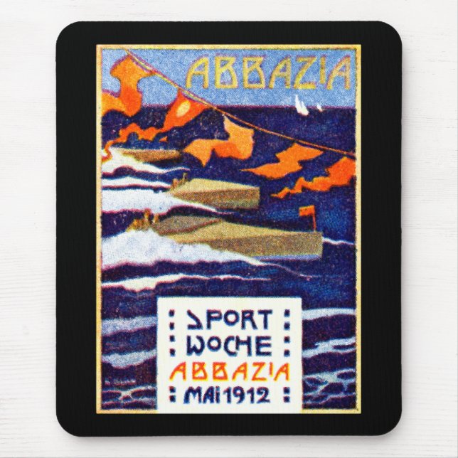 1912 Abbazia Speed Boat Races Mouse Pad (Front)