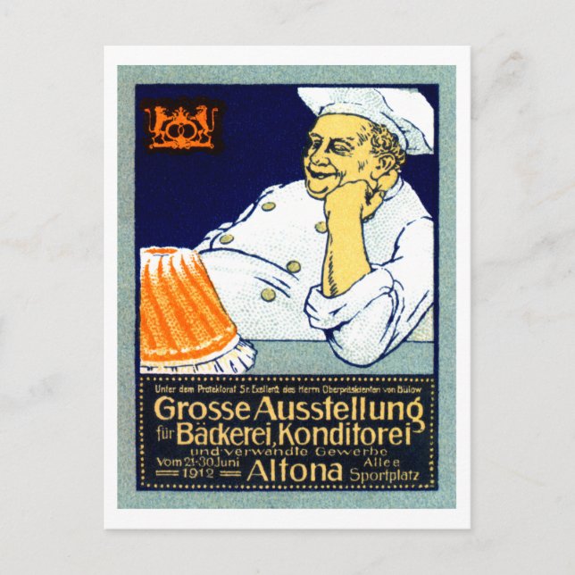 1912 Bakery + Confectionery Exhibition Postcard (Front)