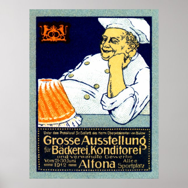 1912 Bakery + Confectionery Exhibition Poster (Front)