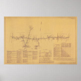 1912 Boston And Worcester Street Railway Track Map Poster