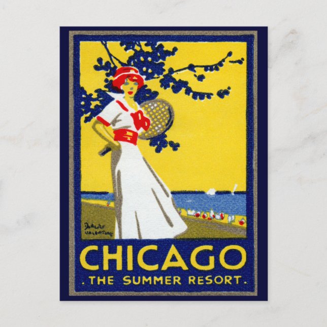 1912 Chicago, The Summer Resort Postcard (Front)