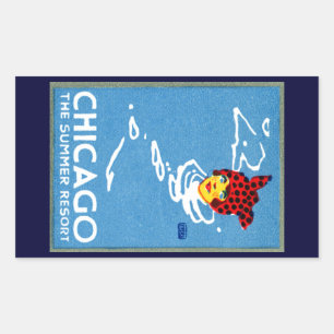 1912 Chicago, The Summer Resort Sticker
