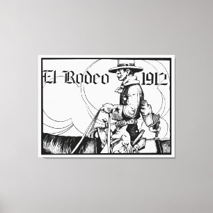 1912 Rodeo Cowboy Country western Art  Canvas Print