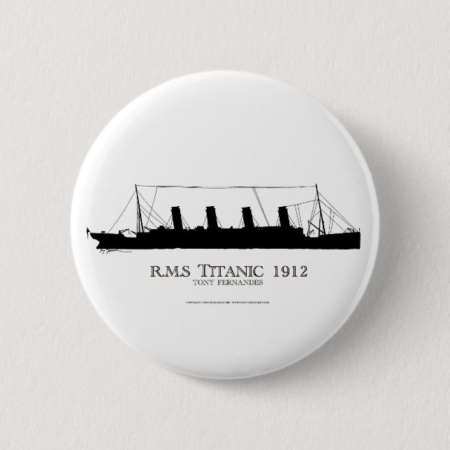1912 Titanic 2 2 Inch Round Button (Front)
