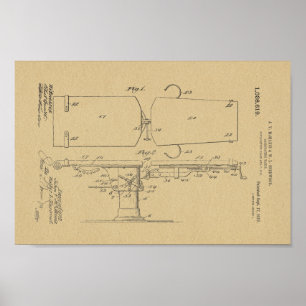 1912 Vintage Osteopathic Table Patent Art Print