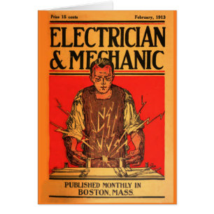 "1913 Feb-Electrician and Mechanic" Card