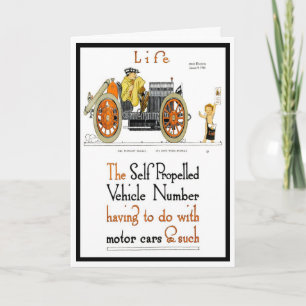 1913!!! "SELF-PROPELLED TO LOVE YOU" GREETING CARD