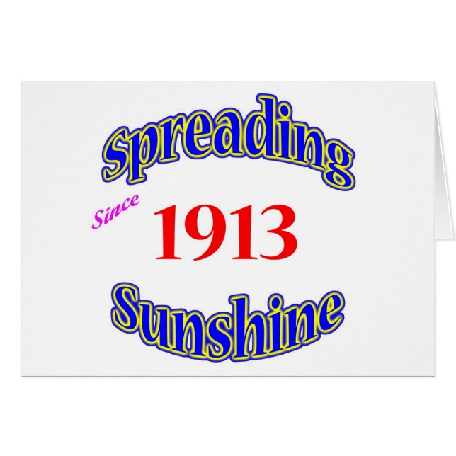 1913 Spreading Sunshine (Front Horizontal)