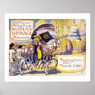 1913 Women's rights march Washington DC Poster
