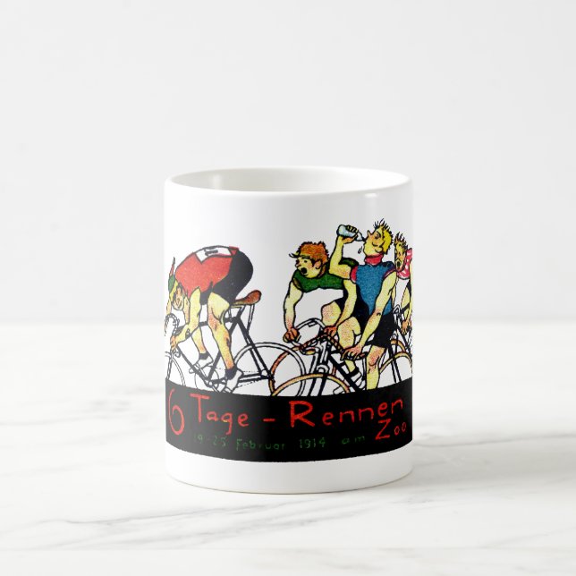 1914 Bicycle Race Poster Coffee Mug (Center)