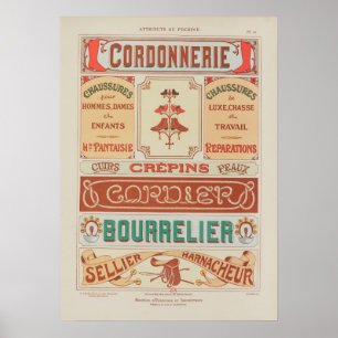1914 Charayron Pochoir Art Ornament Pl21 Poster