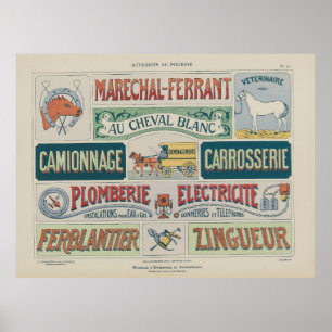 1914 Charayron Pochoir Art Ornament Pl22 Poster