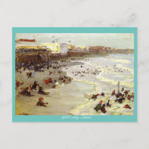 "1914 Coney Island, by EH Potthast" Postcard