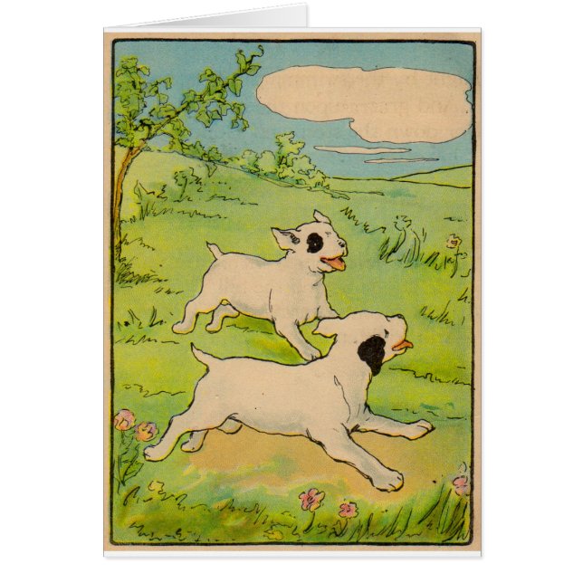 1914 deux chiens en course (Devant)