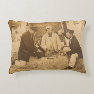 1914 fun on the beach in Germany RPPC Accent Pillow