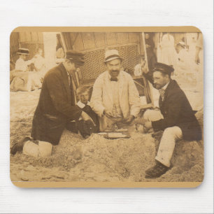 1914 fun on the beach in Germany RPPC Mouse Pad