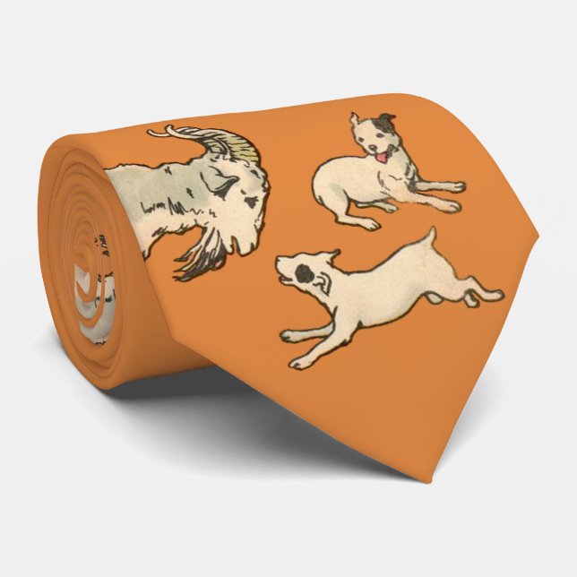 1914 goat and dogs tie (Rolled)
