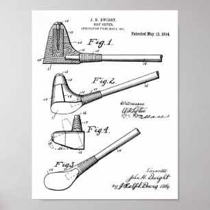 1914 Golf Club Driver Design Patent Art Print