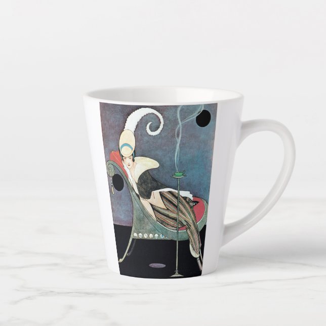 1914 Helen Dryden Fashion Woman Cover Illustration Latte Mug (Right)