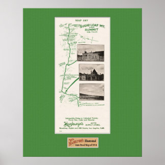 1914 Map, Sugar Loaf Mt to Hot Creek Range Poster