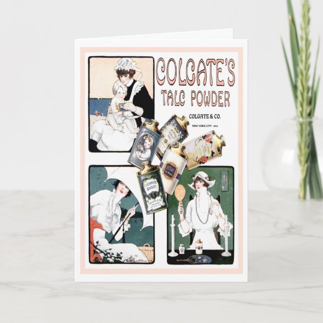 1914! "PAMPER YOURSELF" ADVERTISEMENT GREETING CARD (Front)