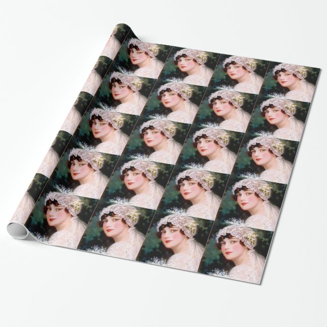 1915 Bride Wrapping Paper (Unrolled)