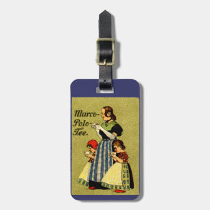 1915 Enjoy Marco Polo Tea Luggage Tag