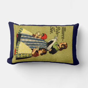 1915 Enjoy Marco Polo Tea Lumbar Pillow