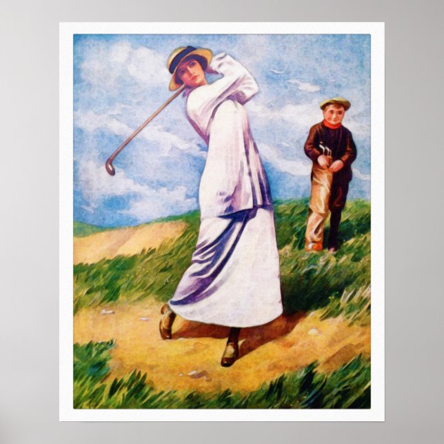 1915 Golf Watercolor Print (Front)