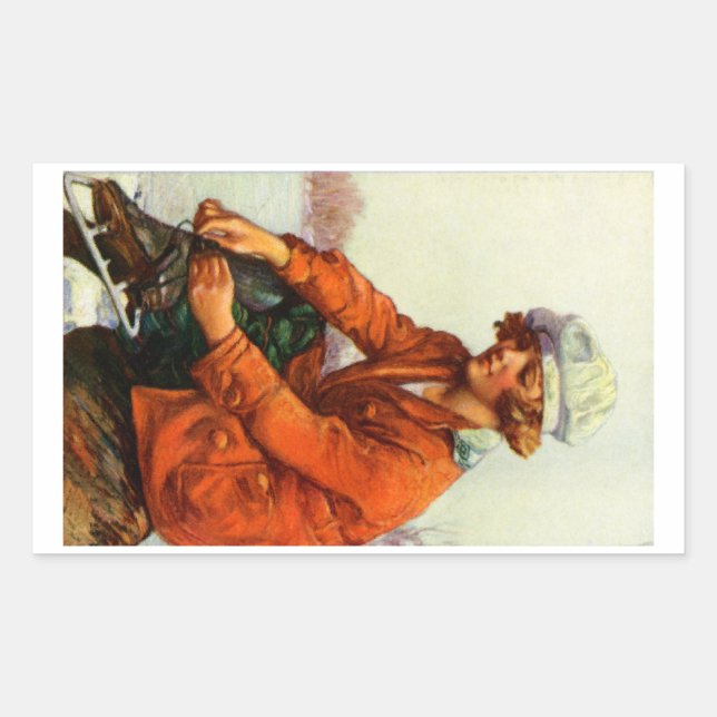 1915 Ice Skating Sticker (Front)