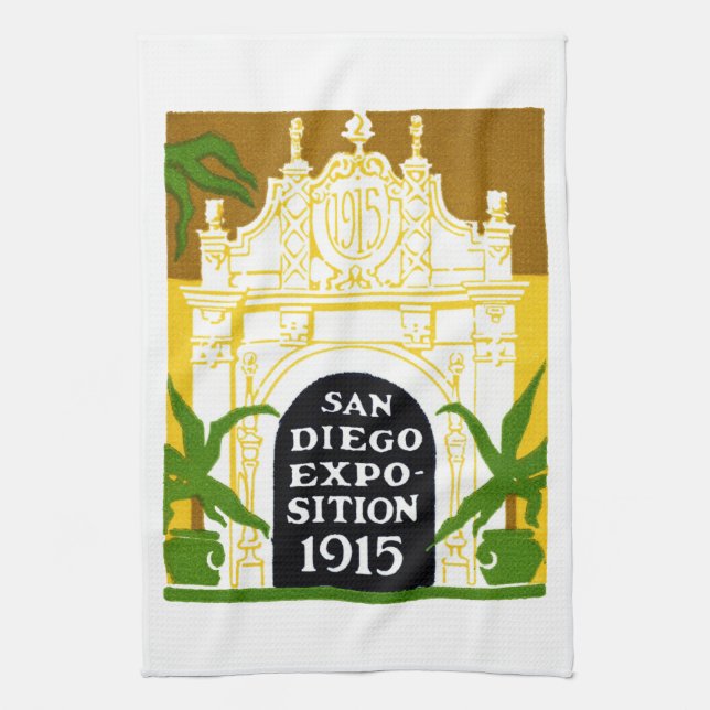 1915 San Diego Exposition Kitchen Towel (Vertical)