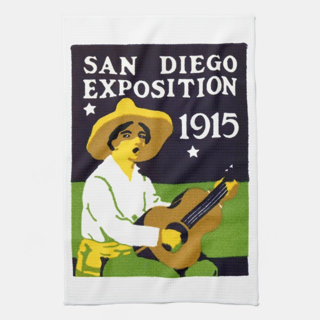 1915 San Diego Exposition Kitchen Towel (Vertical)
