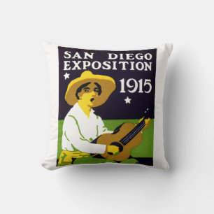 1915 San Diego Exposition Throw Pillow