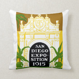 1915 San Diego Exposition Throw Pillow