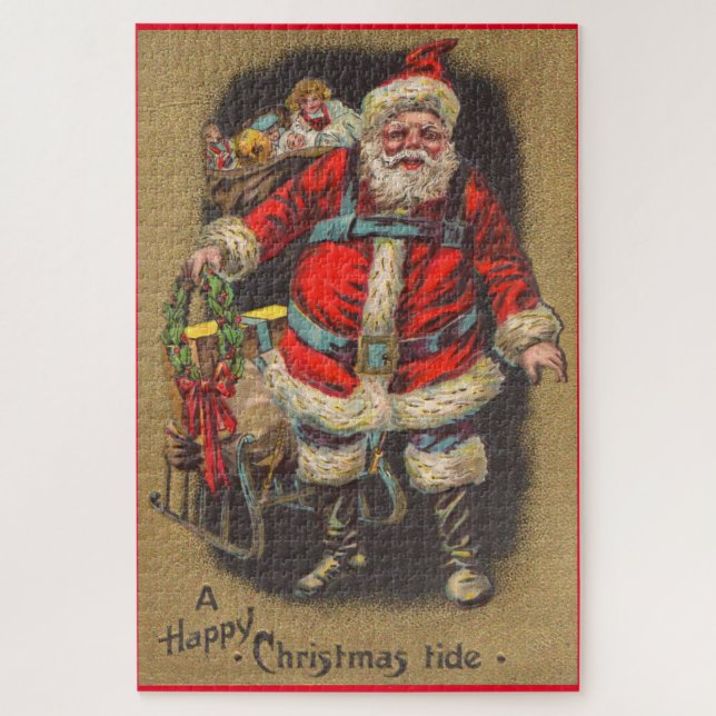 1915 Santa Claus with his sleigh and toys Jigsaw Puzzle (Vertical)