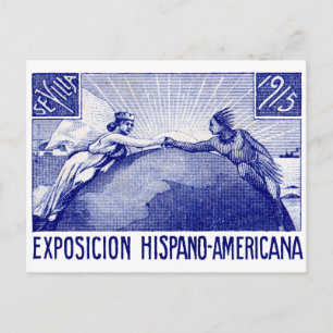 1915 Spanish American Expo Poster Postcard