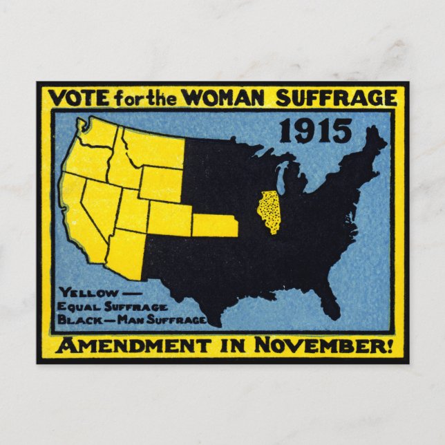 1915 Vote for Womans Suffrage Postcard (Front)