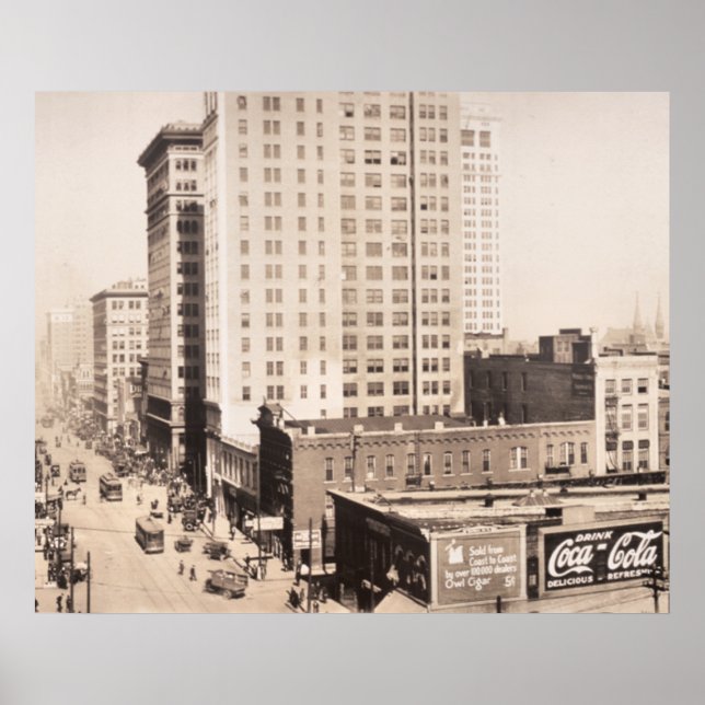 1916 Skyline of Birmingham, AL Vintage Photograph Poster (Front)