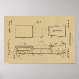 1916 Vintage Chiropractic Table Patent Art Print