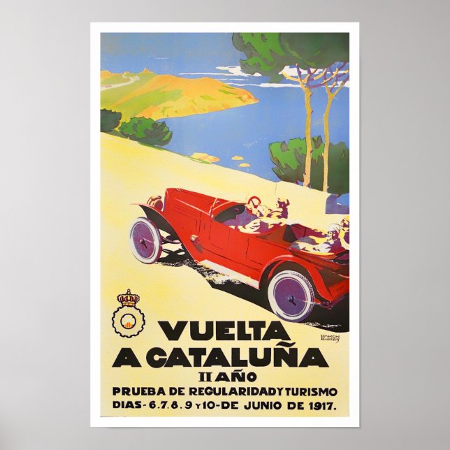 1917 Catalunya Tour Vintage racing Poster (Front)