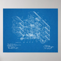 1917 Flying Machine Airplane Patent Art Drawing