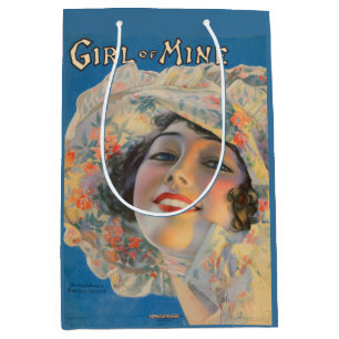1917 Girl of Mine sheet music cover Medium Gift Bag