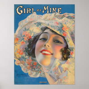 1917 Girl of Mine sheet music cover Poster