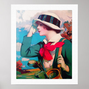 1917 Golf Watercolor Print