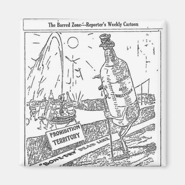 1917 Prohibition Cartoon Magnet (Front)