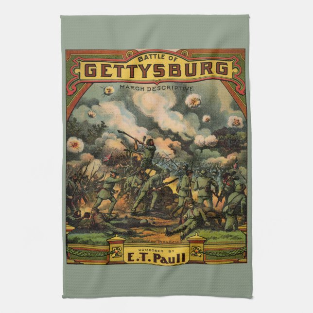 1917 The Battle of Gettysburg sheet music Kitchen Towel (Vertical)