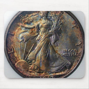 1917 Walking Liberty Half Dollar Mouse Pad